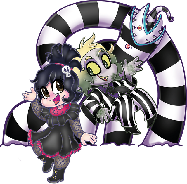 Fanart - Beetlejuice, Lydia & Sandworm