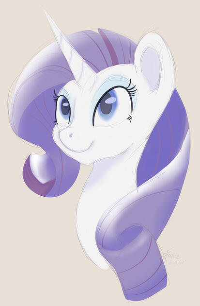 Fanart - Portrait of Rarity (My Little Pony)